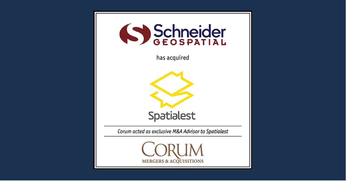 Corum Client Spatialest Acquired by Schneider Geospatial Corum Group